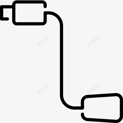 插头技术67线性图标svg_新图网 https://ixintu.com 技术67 插头 线性