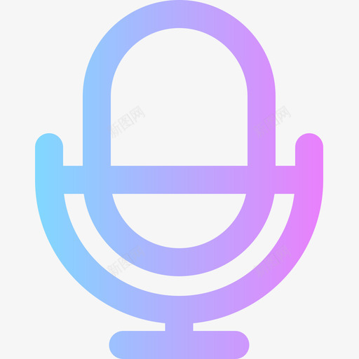 麦克风通信126渐变图标svg_新图网 https://ixintu.com 渐变 通信 麦克风