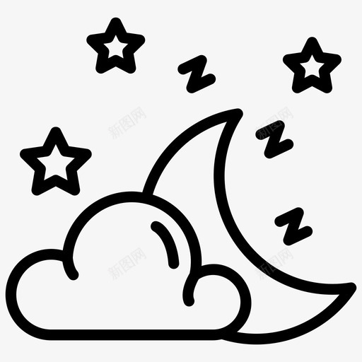 夜晚晴朗的夜晚月光图标svg_新图网 https://ixintu.com 夜晚 夜空 夜间 时间 晴朗 月光 睡眠 计划 运动 锻炼 饮食