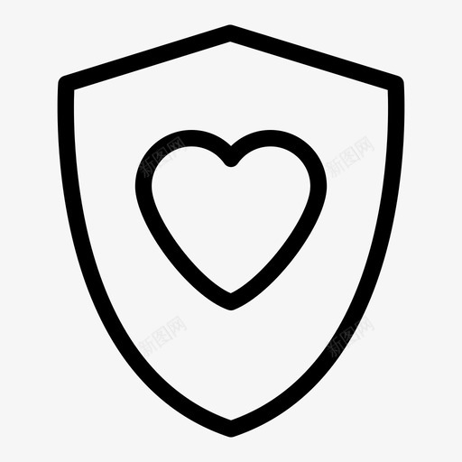 心生命保护图标svg_新图网 https://ixintu.com 保护 安全 生命 盾牌