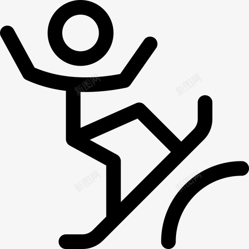 滑雪板半管滑道图标svg_新图网 https://ixintu.com 冬奥会运动 半管 斜坡 滑道 滑雪板 运动