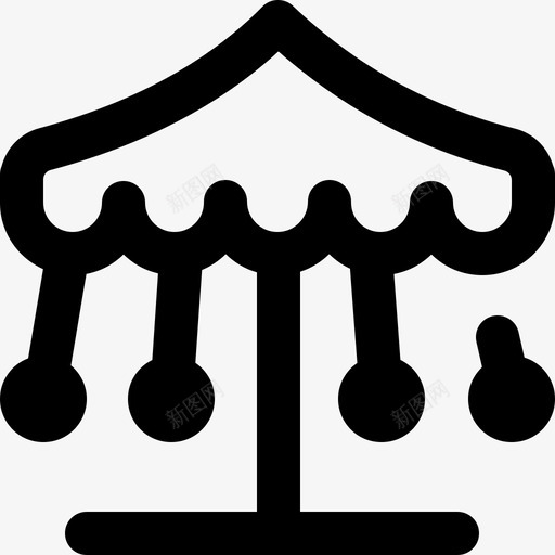 旋转木马嘉年华42轮廓图标svg_新图网 https://ixintu.com 嘉年华 旋转 木马 轮廓