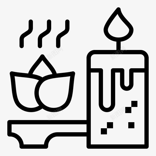 香薰蜡烛放松图标svg_新图网 https://ixintu.com spa 放松 蜡烛 香薰