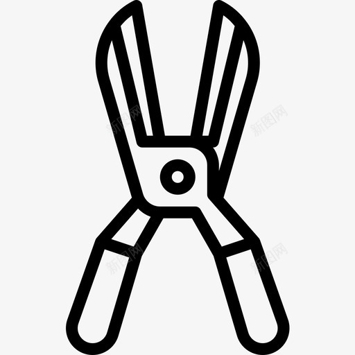 剪刀园艺工具8直线型图标svg_新图网 https://ixintu.com 剪刀 园艺工具8 直线型