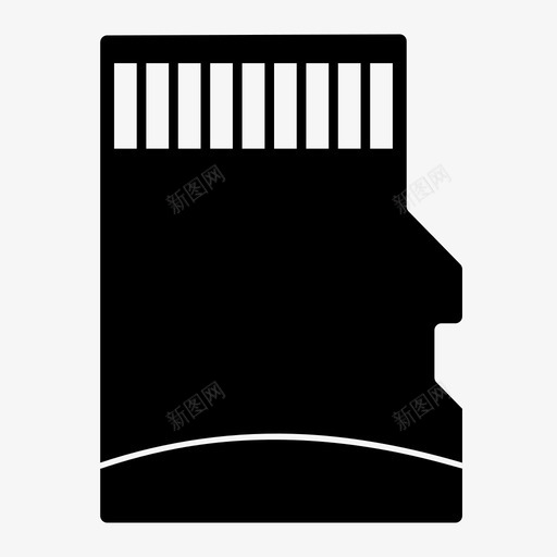 microsd计算机内存图标svg_新图网 https://ixintu.com micro-sd 内存 存储器 组件 计算机