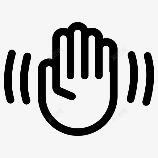 你好再见手图标svg_新图网 https://ixintu.com 你好 再见 嘿 手 挥手