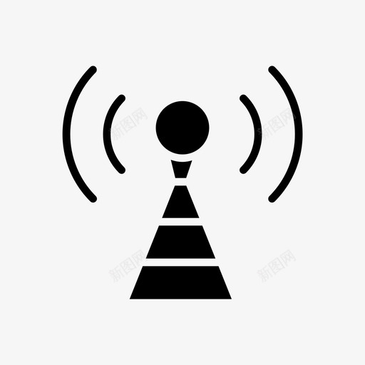 信号塔连接互联网图标svg_新图网 https://ixintu.com 互联网 信号塔 度假和酒店 连接