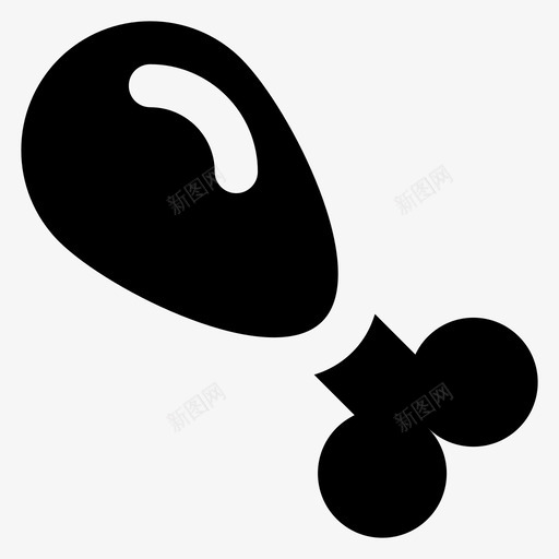 鸡腿食物腿片图标svg_新图网 https://ixintu.com 图标 字形 材料 用户界面 腿片 食物 鸡腿