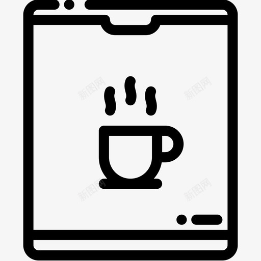 平板电脑23号咖啡厅直线型图标svg_新图网 https://ixintu.com 23号咖啡厅 平板电脑 直线型