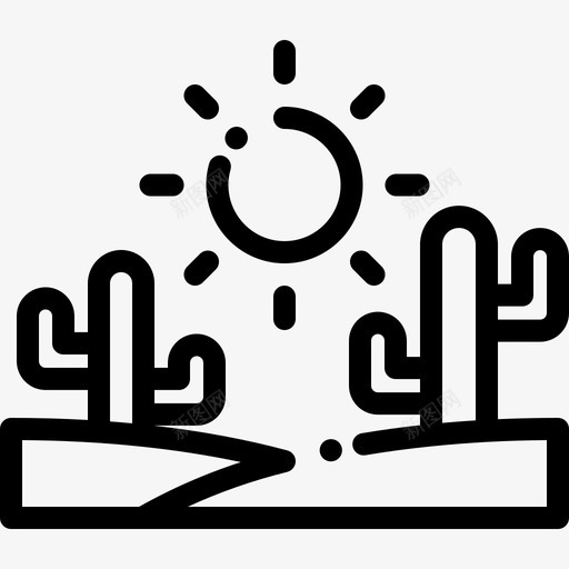 沙漠自然68线性图标svg_新图网 https://ixintu.com 沙漠 线性 自然68