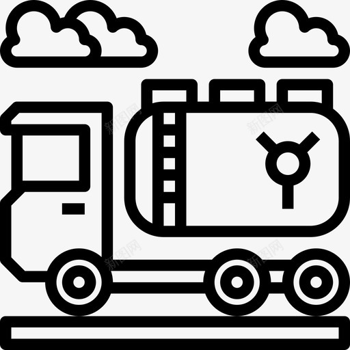 油罐车重型和电力工业直线图标svg_新图网 https://ixintu.com 油罐车 直线 重型和电力工业