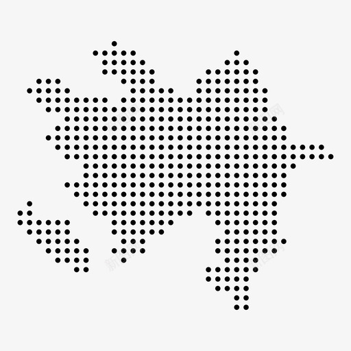 阿塞拜疆国家点地图图标svg_新图网 https://ixintu.com 国家 国家地图点 欧亚大陆 点地图 阿塞拜疆