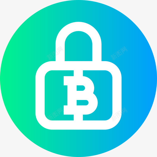 锁比特币89圆形图标svg_新图网 https://ixintu.com 圆形 比特