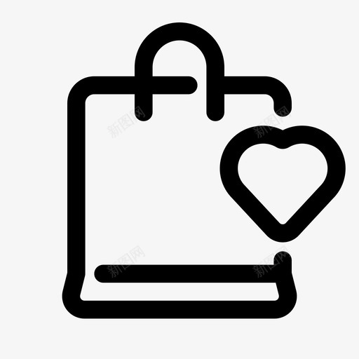 喜欢买包存图标svg_新图网 https://ixintu.com 互动 喜欢 电子商务