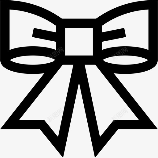 丝带生日101直线型图标svg_新图网 https://ixintu.com 丝带 生日 直线 线型