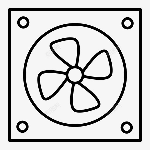风扇空气冷却图标svg_新图网 https://ixintu.com 冷却 图标 排气 电子 电子线 空气 线路 风扇