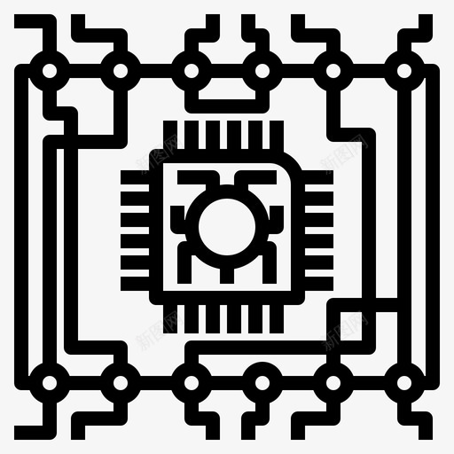 结构链芯片图标svg_新图网 https://ixintu.com 区块链 立方体 结构 芯片 贸易 链 集团