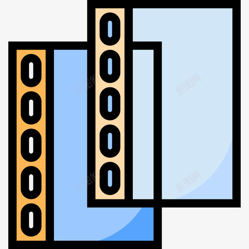 文件夹办公用品4线颜色图标svg_新图网 https://ixintu.com 办公用品4 文件夹 线颜色