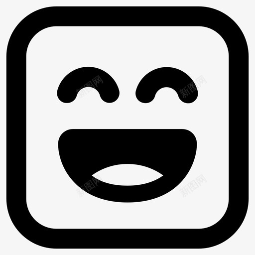 笑脸有趣开心图标svg_新图网 https://ixintu.com 开心 有趣 笑 笑脸