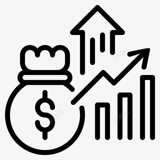 利润货币图业务财务图标svg_新图网 https://ixintu.com 业务 利润 图标 财务 货币
