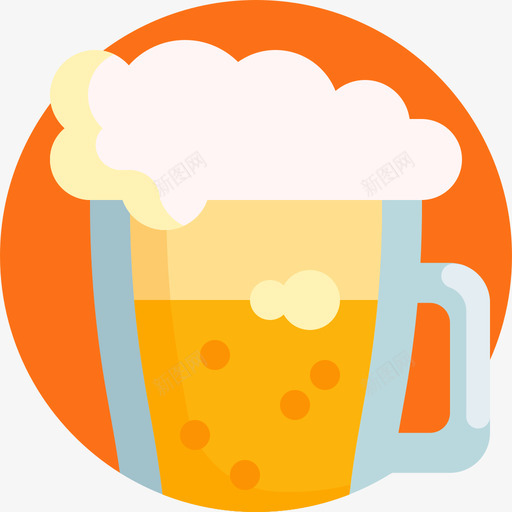 啤酒杯55号吧台扁平图标svg_新图网 https://ixintu.com 55号吧台 啤酒杯 扁平