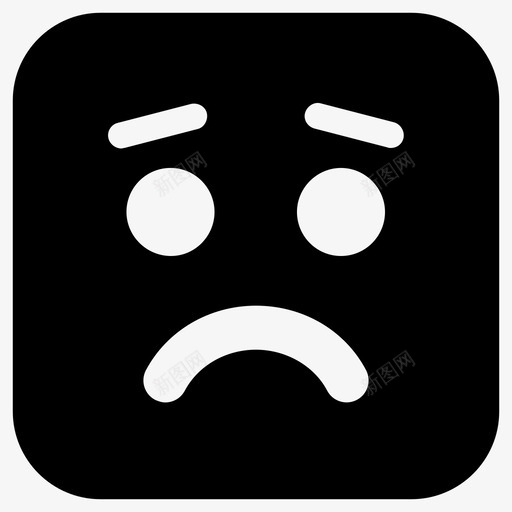 表情尴尬悲伤图标svg_新图网 https://ixintu.com 尴尬 悲伤 愁眉苦脸 笑脸 表情