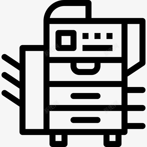 复印机办公室110线性图标svg_新图网 https://ixintu.com 办公室110 复印机 线性