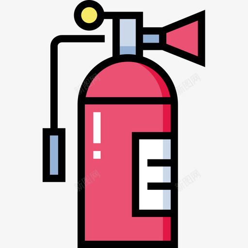 灭火器公共服务7线性颜色图标svg_新图网 https://ixintu.com 公共服务7 灭火器 线性颜色