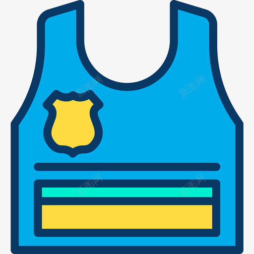 警服23号警服线性颜色图标svg_新图网 https://ixintu.com 23号警服 线性颜色 警卫制服 警服