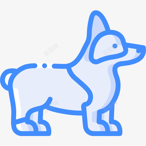 狗英国3蓝色图标svg_新图网 https://ixintu.com 狗 英国3 蓝色