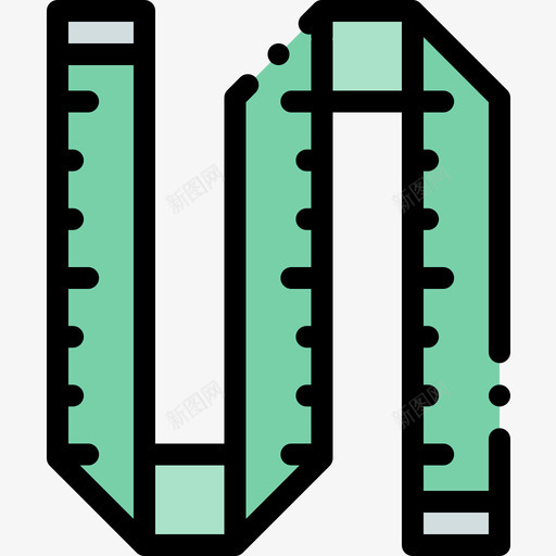 线颜色51号缝纫卷尺图标svg_新图网 https://ixintu.com 51号 卷尺 缝纫 颜色
