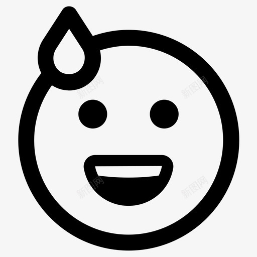 尴尬脸紧张图标svg_新图网 https://ixintu.com 不舒服 害怕 尴尬 笑脸 紧张