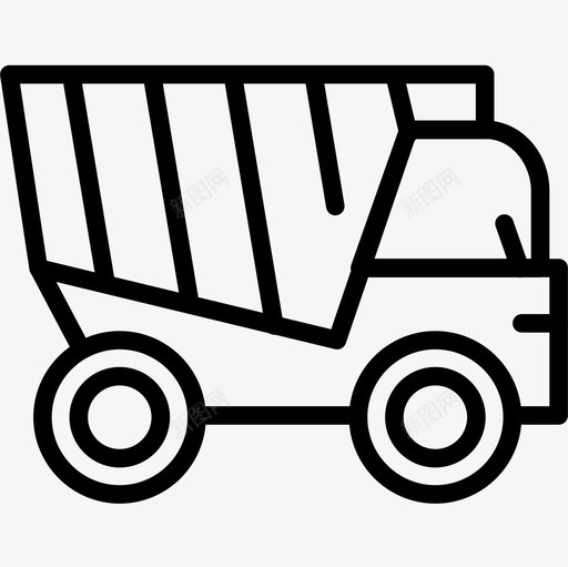 卡车96号结构直线型图标svg_新图网 https://ixintu.com 96号 卡车 直线 线型 结构
