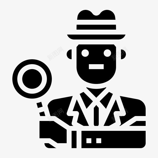 侦探头像调查员图标svg_新图网 https://ixintu.com 侦探 头像 职业 职业001固体 调查员