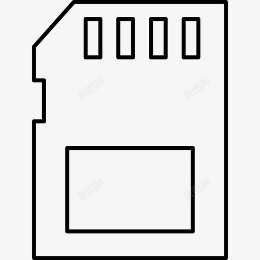 sd卡芯片存储图标svg_新图网 https://ixintu.com sd 商业 图标 存储 技术 线图 芯片