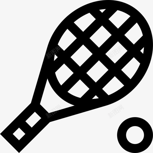 网球购物中心16直线型图标svg_新图网 https://ixintu.com 直线型 网球 购物中心16