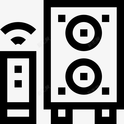 扬声器智能家居38线性图标svg_新图网 https://ixintu.com 扬声器 智能家居38 线性