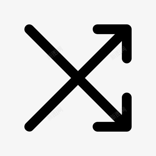 右十字箭头双箭头图标svg_新图网 https://ixintu.com 双箭头 右十字 直线箭头 箭头