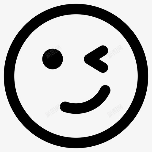 眨眼高兴微笑图标svg_新图网 https://ixintu.com 微笑 眨眼 高兴
