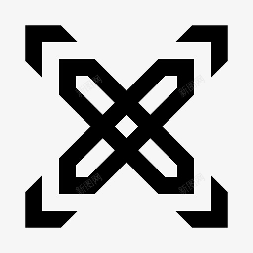 抽象标记十字图形图标svg_新图网 https://ixintu.com 十字 图形 抽象 标记 正方形 直线