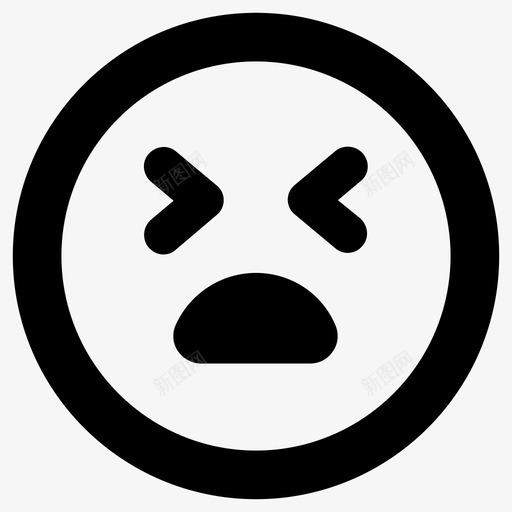 尴尬表情受伤图标svg_新图网 https://ixintu.com 不开心 受伤 尴尬 悲伤 笑脸 表情