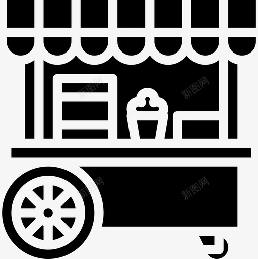食品车游乐园33填充图标svg_新图网 https://ixintu.com 填充 游乐园 食品