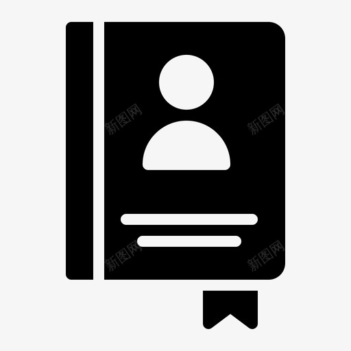 通讯簿联系人办公室图标svg_新图网 https://ixintu.com 办公室 字形 用户 联系人 通讯