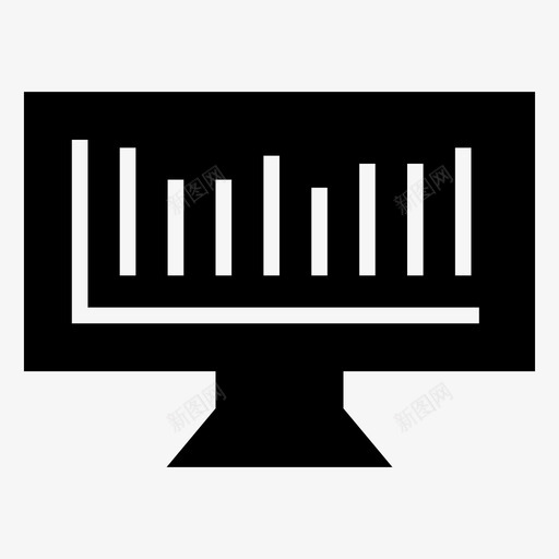 屏幕图标金融统计图形svg_新图网 https://ixintu.com 图形 图标 屏幕 统计 金融