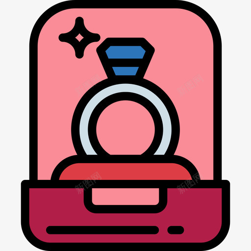 钻戒时尚6线性颜色图标svg_新图网 https://ixintu.com 时尚 线性 钻戒 颜色