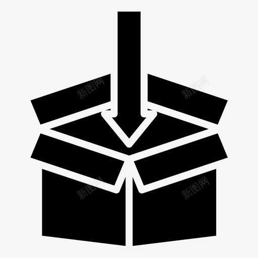 箭头盒子教育图标svg_新图网 https://ixintu.com 固体 教育 盒子 箭头 航运 货物运输