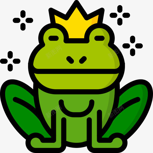 青蛙公主5线性颜色图标svg_新图网 https://ixintu.com 公主 线性 青蛙 颜色