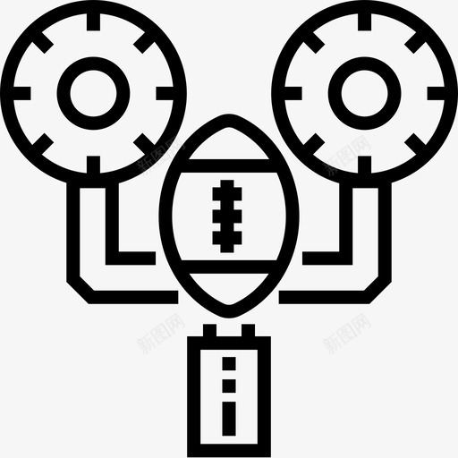 训练装备美式足球7线性图标svg_新图网 https://ixintu.com 线性 美式足球7 训练装备