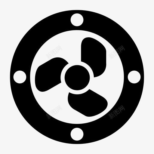 通风机空气风扇图标svg_新图网 https://ixintu.com 空气 通风 通风机 风扇