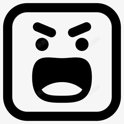 生气坏不高兴图标svg_新图网 https://ixintu.com 不高兴 生气 笑脸